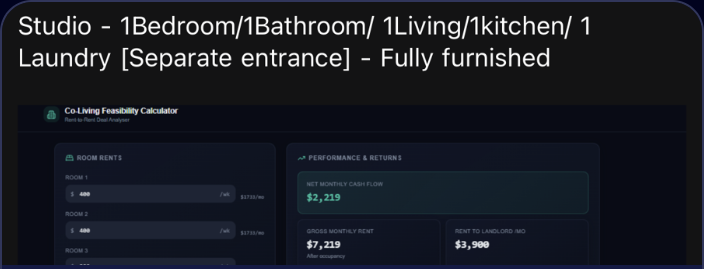 Co-Living Feasibility Calculator